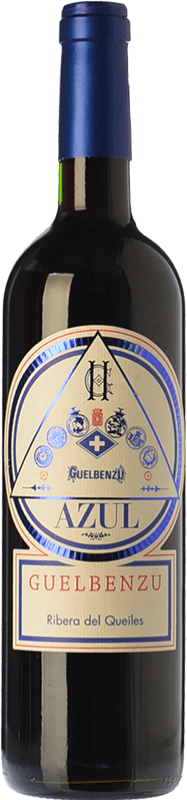 7,95 € Free Shipping | Red wine Guelbenzu Azul Joven I.G.P. Vino de la Tierra Ribera del Queiles Aragon Spain Tempranillo, Merlot, Cabernet Sauvignon Bottle 75 cl