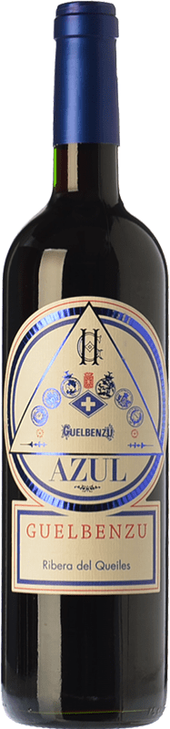 10,95 € Kostenloser Versand | Rotwein Guelbenzu Azul Jung I.G.P. Vino de la Tierra Ribera del Queiles Aragón Spanien Tempranillo, Merlot, Cabernet Sauvignon Flasche 75 cl