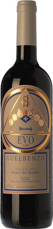 19,95 € Free Shipping | Red wine Guelbenzu Evo Aged I.G.P. Vino de la Tierra Ribera del Queiles Aragon Spain Tempranillo, Merlot, Cabernet Sauvignon Bottle 75 cl