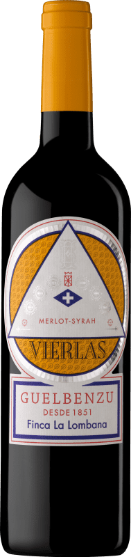 7,95 € Free Shipping | Red Wine Guelbenzu Vierlas Young I.G.P. Vino de la Tierra Ribera del Queiles Aragon Spain Tempranillo, Merlot, Syrah — Shiraz, Garnacha — Grenache, Cabernet Sauvignon, Graciano Bottle 75 cl