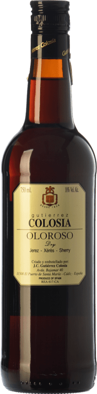 28,95 € Free Shipping | Fortified wine Gutiérrez Colosía Oloroso D.O. Manzanilla-Sanlúcar de Barrameda Andalusia Spain Palomino Fino Bottle 75 cl