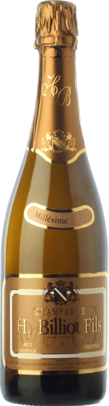 52,95 € 免费送货 | 白起泡酒 Henri Billiot Millésimé Grand Cru 香槟 大储备 A.O.C. Champagne 香槟酒 法国 Pinot Black, Chardonnay 瓶子 75 cl