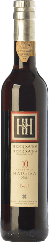 31,95 € Free Shipping | Fortified wine H&H Henriques & Henriques 10 I.G. Madeira Madeira Portugal Boal Medium Bottle 50 cl