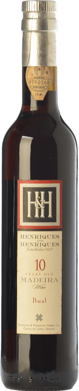 29,95 € Бесплатная доставка | Крепленое вино Henriques & Henriques 10 I.G. Madeira мадера Португалия Boal бутылка Medium 50 cl