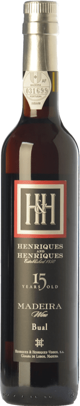 49,95 € Бесплатная доставка | Крепленое вино Henriques & Henriques 15 I.G. Madeira мадера Португалия Boal бутылка Medium 50 cl