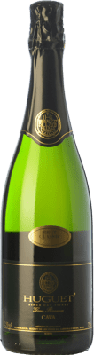 25,95 € Kostenloser Versand | Weißer Sekt Huguet de Can Feixes Clàssic Brut Große Reserve D.O. Cava Katalonien Spanien Spätburgunder, Macabeo, Parellada Flasche 75 cl