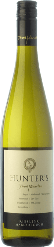 18,95 € 免费送货 | 白酒 Hunter's I.G. Marlborough 马尔堡 新西兰 Riesling 瓶子 75 cl