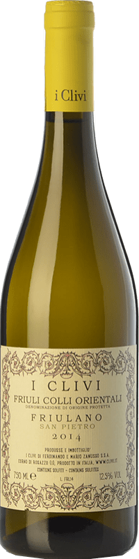 19,95 € 送料無料 | 白ワイン I Clivi San Pietro D.O.C. Colli Orientali del Friuli フリウリ - ヴェネツィアジュリア イタリア Friulano ボトル 75 cl