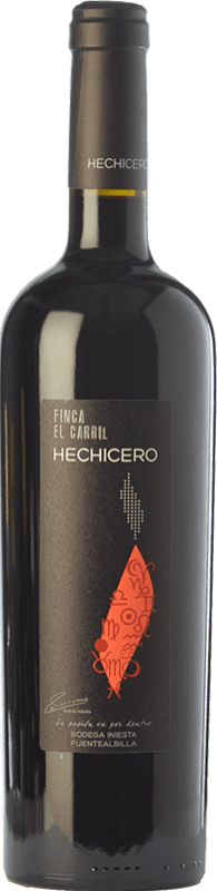 8,95 € Бесплатная доставка | Красное вино Iniesta Finca El Carril Hechicero Crianza — Крианса D.O. Manchuela Кастилья-Ла-Манча Испания Tempranillo — Темпранильо, Syrah — Сира, Cabernet Sauvignon — Каберне Совиньон, Petit Verdot Бутылка 75 cl