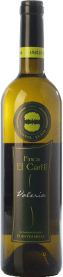8,95 € Envío gratis | Vino blanco Iniesta Finca El Carril Valeria Crianza D.O. Manchuela Castilla la Mancha España Macabeo, Chardonnay Botella 75 cl
