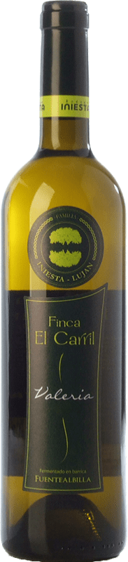 8,95 € Free Shipping | White wine Iniesta Finca El Carril Valeria Aged D.O. Manchuela Castilla la Mancha Spain Macabeo, Chardonnay Bottle 75 cl