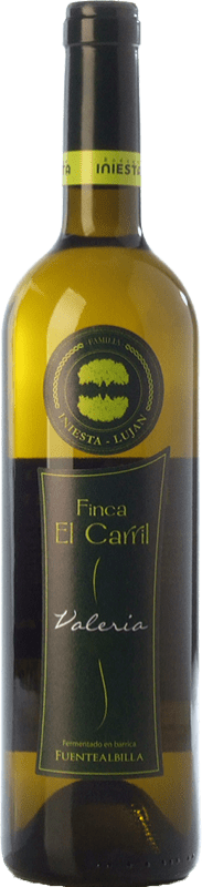 8,95 € Free Shipping | White wine Iniesta Finca El Carril Valeria Crianza D.O. Manchuela Castilla la Mancha Spain Macabeo, Chardonnay Bottle 75 cl