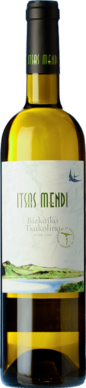 14,95 € Envio grátis | Vinho branco Itsasmendi D.O. Bizkaiko Txakolina País Basco Espanha Hondarribi Zuri Garrafa 75 cl