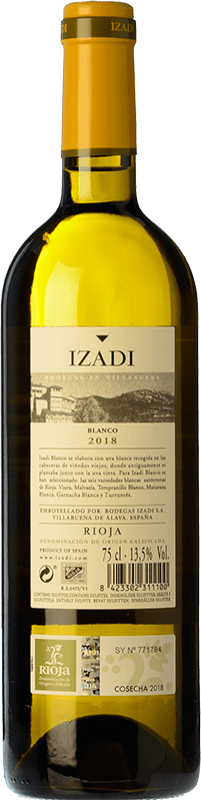 11,95 € Free Shipping | White wine Izadi Crianza D.O.Ca. Rioja The Rioja Spain Viura, Malvasía Bottle 75 cl