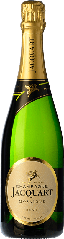 39,95 € 送料無料 | 白スパークリングワイン Jacquart Mosaïque Brut A.O.C. Champagne シャンパン フランス Pinot Black, Chardonnay, Pinot Meunier ボトル 75 cl
