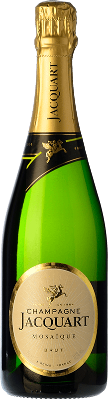 66,95 € Envío gratis | Espumoso Blanco Jacquart Mosaïque Brut A.O.C. Champagne Champagne Francia Pinot Negro, Chardonnay, Pinot Meunier 75 cl