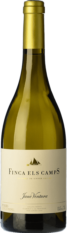 16,95 € Free Shipping | White wine Jané Ventura Finca Els Camps Macabeu Aged D.O. Penedès Catalonia Spain Macabeo Bottle 75 cl