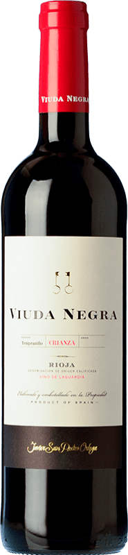 8,95 € Free Shipping | Red wine Javier San Pedro Viuda Negra Aged D.O.Ca. Rioja The Rioja Spain Tempranillo Bottle 75 cl