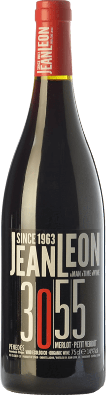 16,95 € Free Shipping | Red wine Jean Leon 3055 Young D.O. Penedès Catalonia Spain Merlot, Petit Verdot Bottle 75 cl