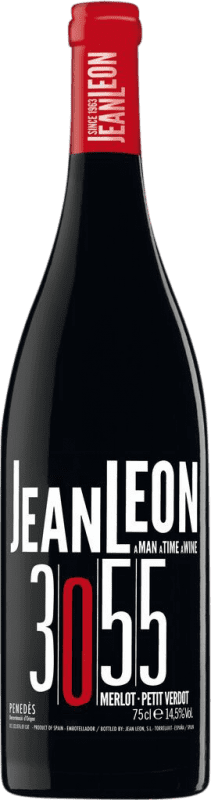 13,95 € Kostenloser Versand | Rotwein Jean Leon 3055 Jung D.O. Penedès Katalonien Spanien Merlot, Petit Verdot Eco — Biologisch Flasche 75 cl