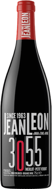 13,95 € Envio grátis | Vinho Tinto Jean Leon 3055 Jovem D.O. Penedès Catalunha Espanha Merlot, Petit Verdot Eco — Biológico Garrafa 75 cl
