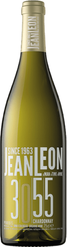 13,95 € Free Shipping | White Wine Jean Leon 3055 Crianza — Aged D.O. Penedès Catalonia Spain Chardonnay Eco — Organic Bottle 75 cl