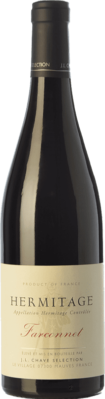 62,95 € Kostenloser Versand | Rotwein Jean-Louis Chave Farconnet Crianza — Kurze Fassreifung A.O.C. Hermitage Rhône Frankreich Syrah Flasche 75 cl