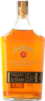 23,95 € 免费送货 | 波本威士忌 Jim Beam Signature Craft 肯塔基 美国 12 岁 瓶子 70 cl