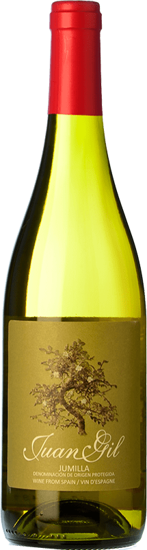 7,95 € Free Shipping | White wine Juan Gil Moscatel Dry D.O. Jumilla Castilla la Mancha Spain Muscat of Alexandria Bottle 75 cl