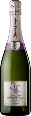 17,95 € Spedizione Gratuita | Spumante bianco Juvé y Camps Essential Riserva D.O. Cava Catalogna Spagna Xarel·lo Bottiglia 75 cl