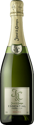 22,95 € Envio grátis | Espumante branco Juvé y Camps Essential Brut Reserva D.O. Cava Catalunha Espanha Xarel·lo Garrafa 75 cl