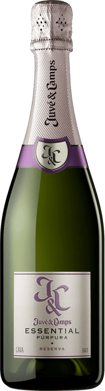 17,95 € Envio grátis | Espumante branco Juvé y Camps Essential Reserva D.O. Cava Catalunha Espanha Xarel·lo Garrafa 75 cl