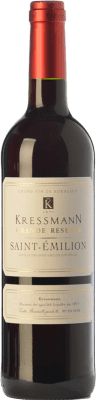 14,95 € Spedizione Gratuita | Vino Rosso Kressmann Gran Riserva A.O.C. Saint-Émilion bordò Francia Merlot, Cabernet Sauvignon, Cabernet Franc 75 cl