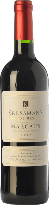 22,95 € Free Shipping | Red wine Kressmann Grand Reserve A.O.C. Margaux Bordeaux France Merlot, Cabernet Sauvignon, Petit Verdot Bottle 75 cl
