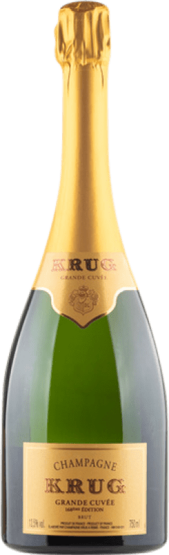 306,95 € 免费送货 | 白起泡酒 Krug Grande Cuvée 香槟 大储备 A.O.C. Champagne 香槟酒 法国 Pinot Black, Chardonnay, Pinot Meunier 瓶子 75 cl