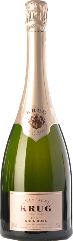 526,95 € Envio grátis | Espumante rosé Krug Rosé Brut Grande Reserva A.O.C. Champagne Champagne França Pinot Preto, Chardonnay, Pinot Meunier Garrafa 75 cl