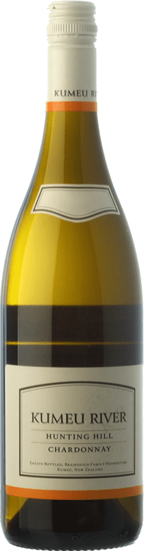 83,95 € Free Shipping | White wine Kumeu River Hunting Hill Aged I.G. Auckland Auckland New Zealand Chardonnay Bottle 75 cl