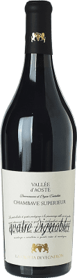 18,95 € Free Shipping | Red wine La Crotta di Vegneron Quatre Vignobles D.O.C. Valle d'Aosta Valle d'Aosta Italy Pinot Black, Gamay, Fumin, Petit Rouge Bottle 75 cl