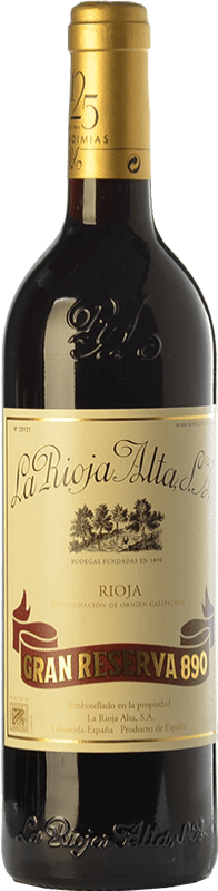 212,95 € Бесплатная доставка | Красное вино Rioja Alta 890 Гранд Резерв D.O.Ca. Rioja Ла-Риоха Испания Tempranillo, Graciano, Mazuelo бутылка 75 cl