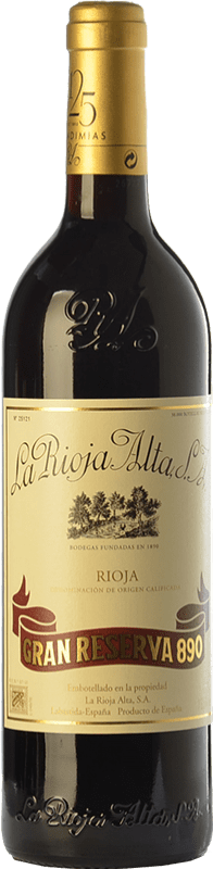 222,95 € Free Shipping | Red Wine Rioja Alta 890 Grand Reserve — Long Barrel-Aged D.O.Ca. Rioja The Rioja Spain Tempranillo, Graciano, Mazuelo Bottle 75 cl