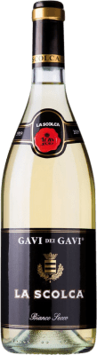 34,95 € Envio grátis | Vinho branco La Scolca Etichetta Nera D.O.C.G. Cortese di Gavi Piemonte Itália Cortese Garrafa 75 cl