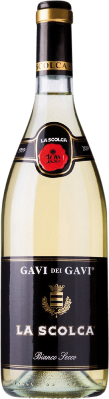34,95 € 免费送货 | 白酒 La Scolca Etichetta Nera D.O.C.G. Cortese di Gavi 皮埃蒙特 意大利 Cortese 瓶子 75 cl