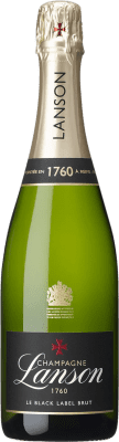45,95 € 送料無料 | 白スパークリングワイン Lanson Black Label Brut A.O.C. Champagne シャンパン フランス Pinot Black, Chardonnay, Pinot Meunier ボトル 75 cl