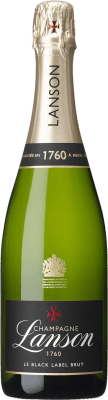 59,95 € Kostenloser Versand | Weißer Sekt Lanson Black Label Brut A.O.C. Champagne Champagner Frankreich Spätburgunder, Chardonnay, Pinot Meunier Flasche 75 cl