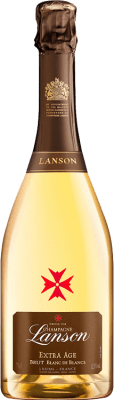 79,95 € Бесплатная доставка | Белое игристое Lanson Extra Âge Blanc de Blancs A.O.C. Champagne шампанское Франция Chardonnay бутылка 75 cl