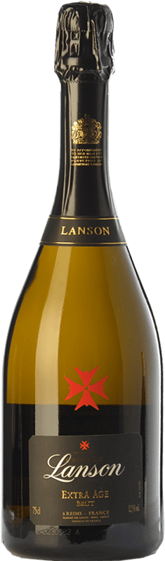 78,95 € 送料無料 | 白スパークリングワイン Lanson Extra Âge エキストラブラット A.O.C. Champagne シャンパン フランス Pinot Black, Chardonnay ボトル 75 cl