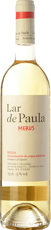 6,95 € Бесплатная доставка | Белое вино Lar de Paula Merus старения D.O.Ca. Rioja Ла-Риоха Испания Viura, Malvasía бутылка 75 cl