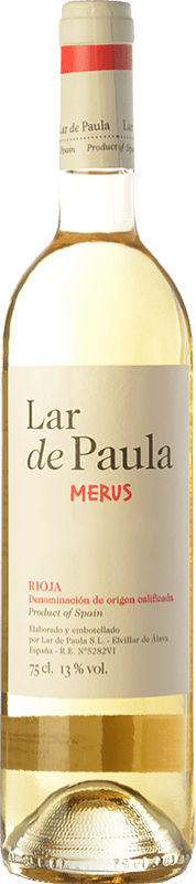 7,95 € 免费送货 | 白葡萄酒 Lar de Paula Merus Crianza — 陈酿 D.O.Ca. Rioja 拉里奥哈 西班牙 Viura — 维乌拉, Malvasia — 玛尔瓦西亚 75 cl