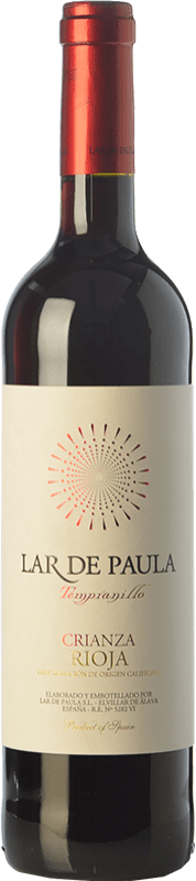 10,95 € Envoi gratuit | Vin rouge Lar de Paula Crianza D.O.Ca. Rioja La Rioja Espagne Tempranillo Bouteille 75 cl