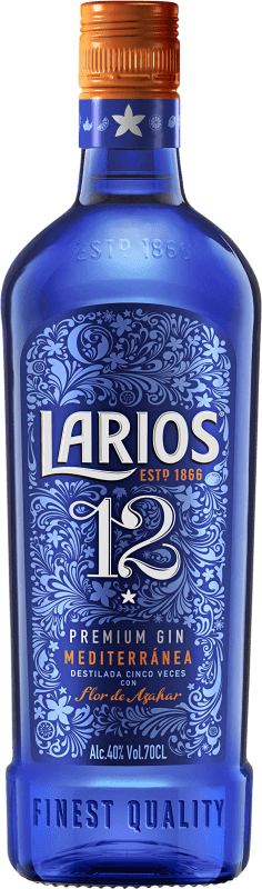 21,95 € 免费送货 | 金酒 Gin Larios 12 Botánicos Premium — 高端, Mediterranean — 地中海风味 西班牙 70 cl Flor de Azahar — 橙花